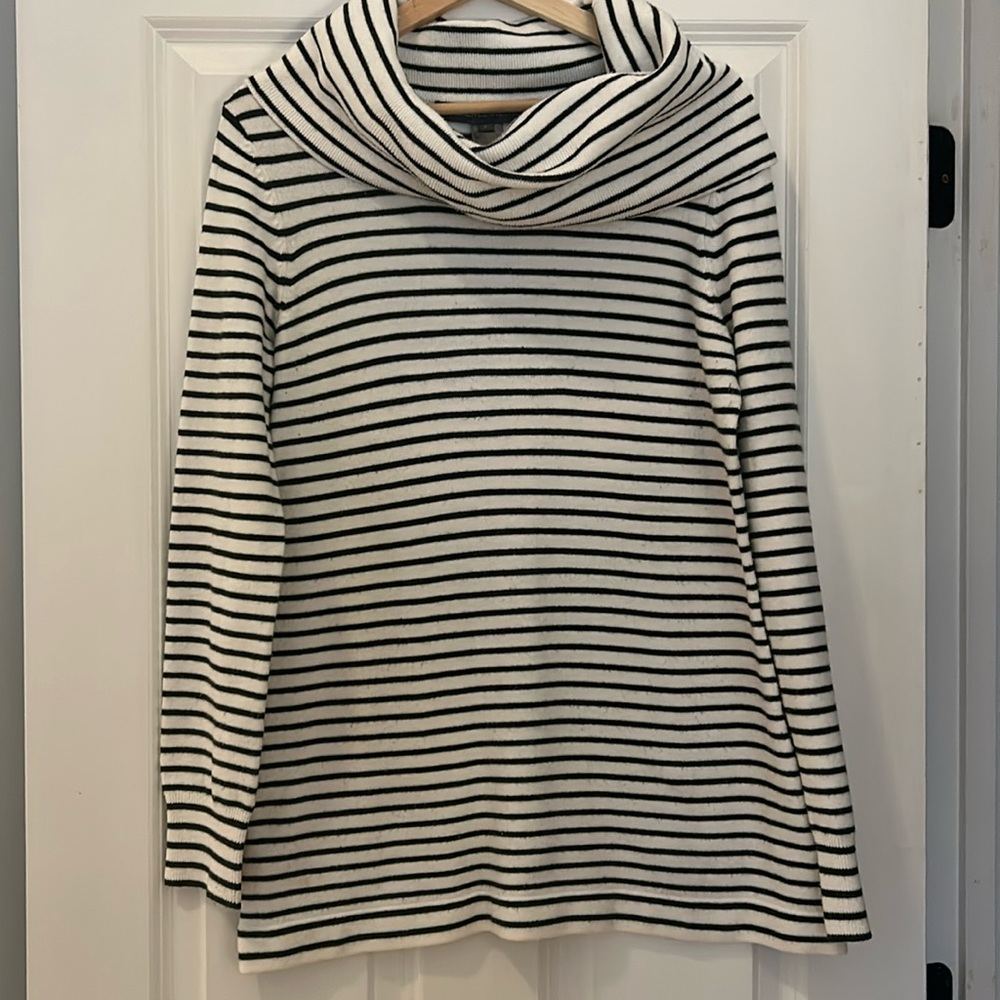 French Connection Baby Soft Striped Cowl Neck Sweater‎